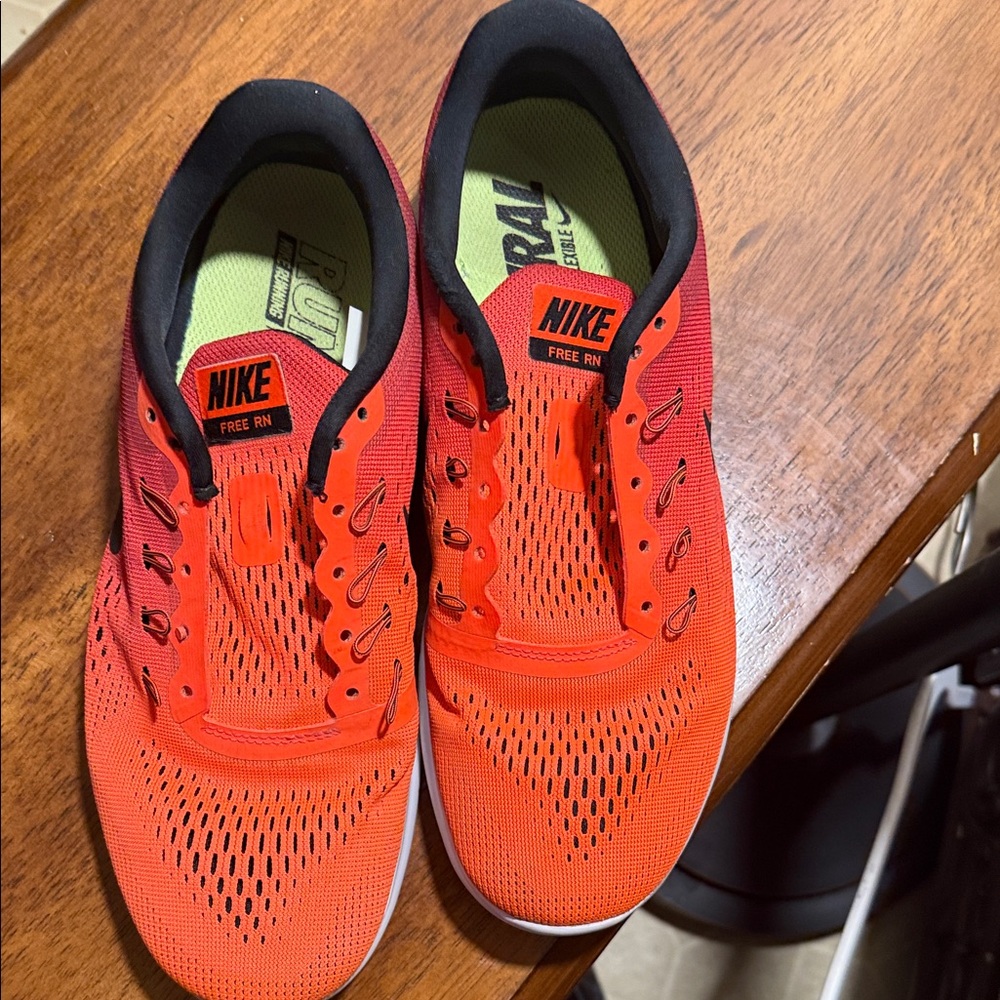 Nike Free RN Bright Orange Sneakers